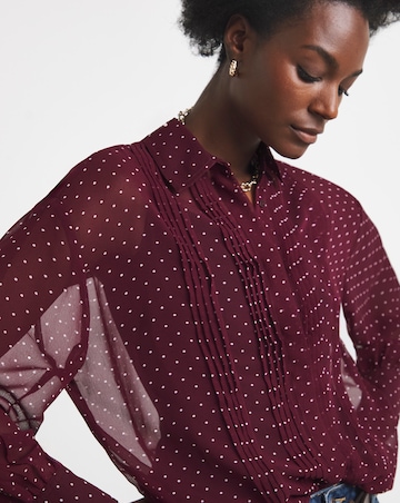 Pinspot Georgette Pintuck Shirt