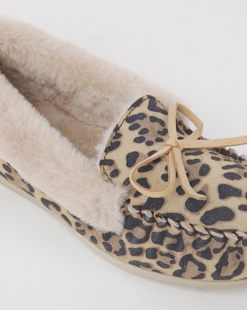 Fiora Classic Suede Moccasin Slippers - Wide Fit (E)
