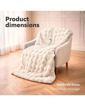 Carmen Bubble Fleece Heated Throw