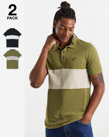 Voi 2 Pack Stripe Pique Polos