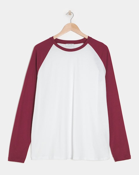 Crew Neck Colour Block Raglan T-Shirt