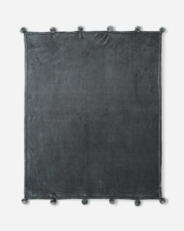 Pompom Fleece Throw