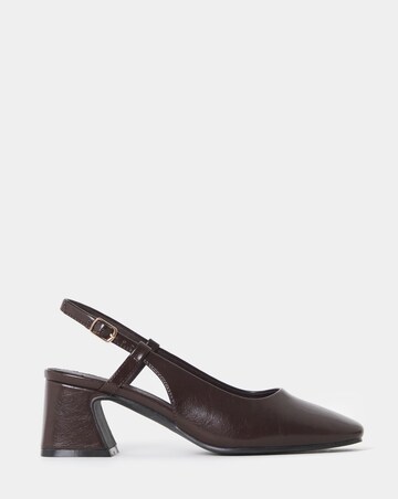 Vivi Block Heel Slingback Shoes - Wide Fit (E)