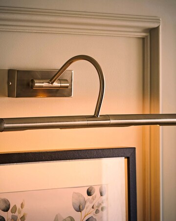 ValueLights Capri Brushed Chrome Twin Picture Wall Light