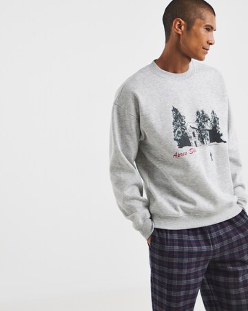 Christmas Graphic Sweatshirt Pyjama Set