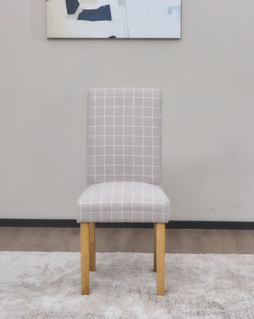 Ava Pair of Checked Dining Chairs