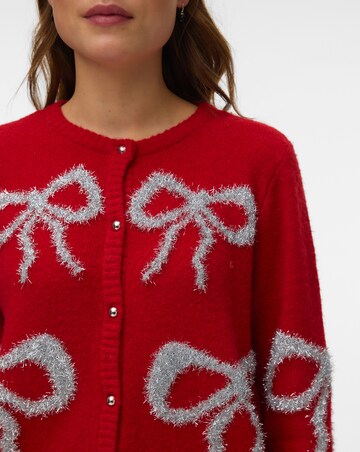VERO MODA SPARKLE BOW O-NECK CARDIGAN