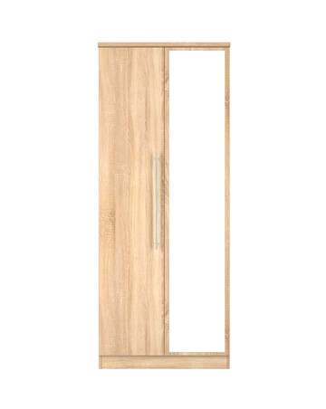 Osprey Ready Assembled 2 Door Mirrored Wardrobe - Kids