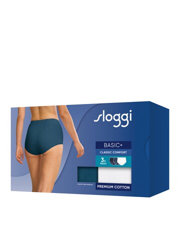 Sloggi 3 Pack Basic Maxi Knicker Blue Multi