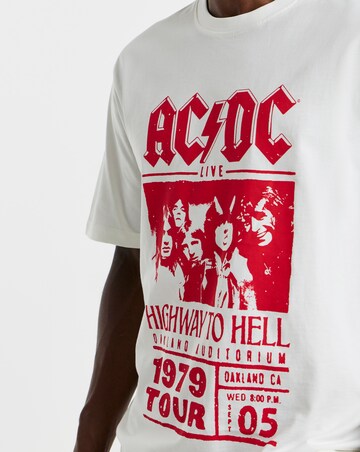 Only & Sons ACDC Relaxed Fit T-Shirt - Off White