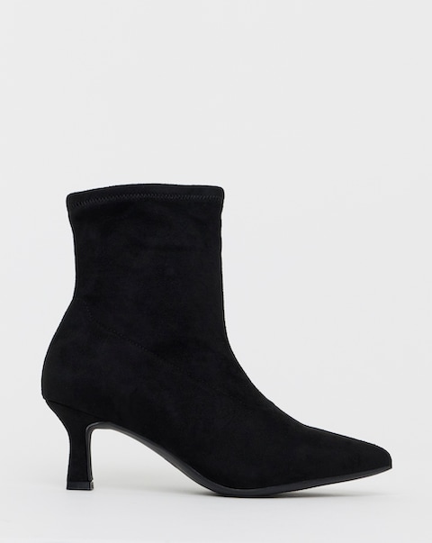 Ally Kitten Heel Sock Boot - Extra Wide Fit (EEE)