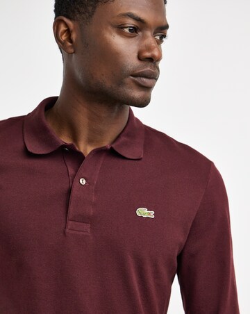 Lacoste Classic Long Sleeve Pique Polo - Burgundy