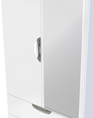 Haydn Ready Assembled 2 Door 2 Drawer Mirrored Wardrobe - Kids