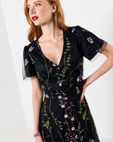 Joe Browns Dramatic Florals Embroidered Maxi Dress Petite