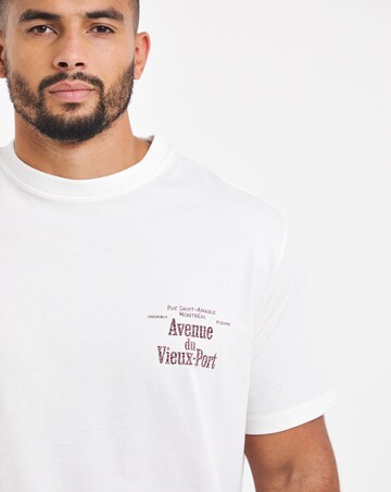Jack & Jones Montreal Typo Back Graphic T-Shirt - White