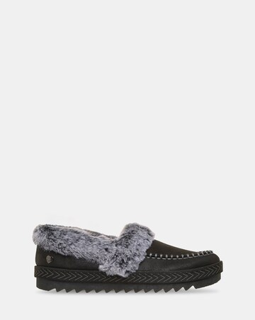 Skechers Black Bobs Cozy Kiss Snug Stitch Slippers - Standard Fit (D)