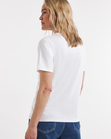Pure Cotton White Crew Neck Short Sleeve T-shirt