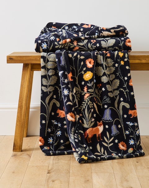 Woodland Animals Supersoft Fleece Throw