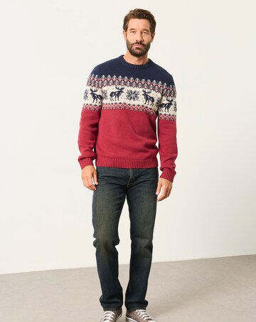 FatFace Moose Jumper - Red