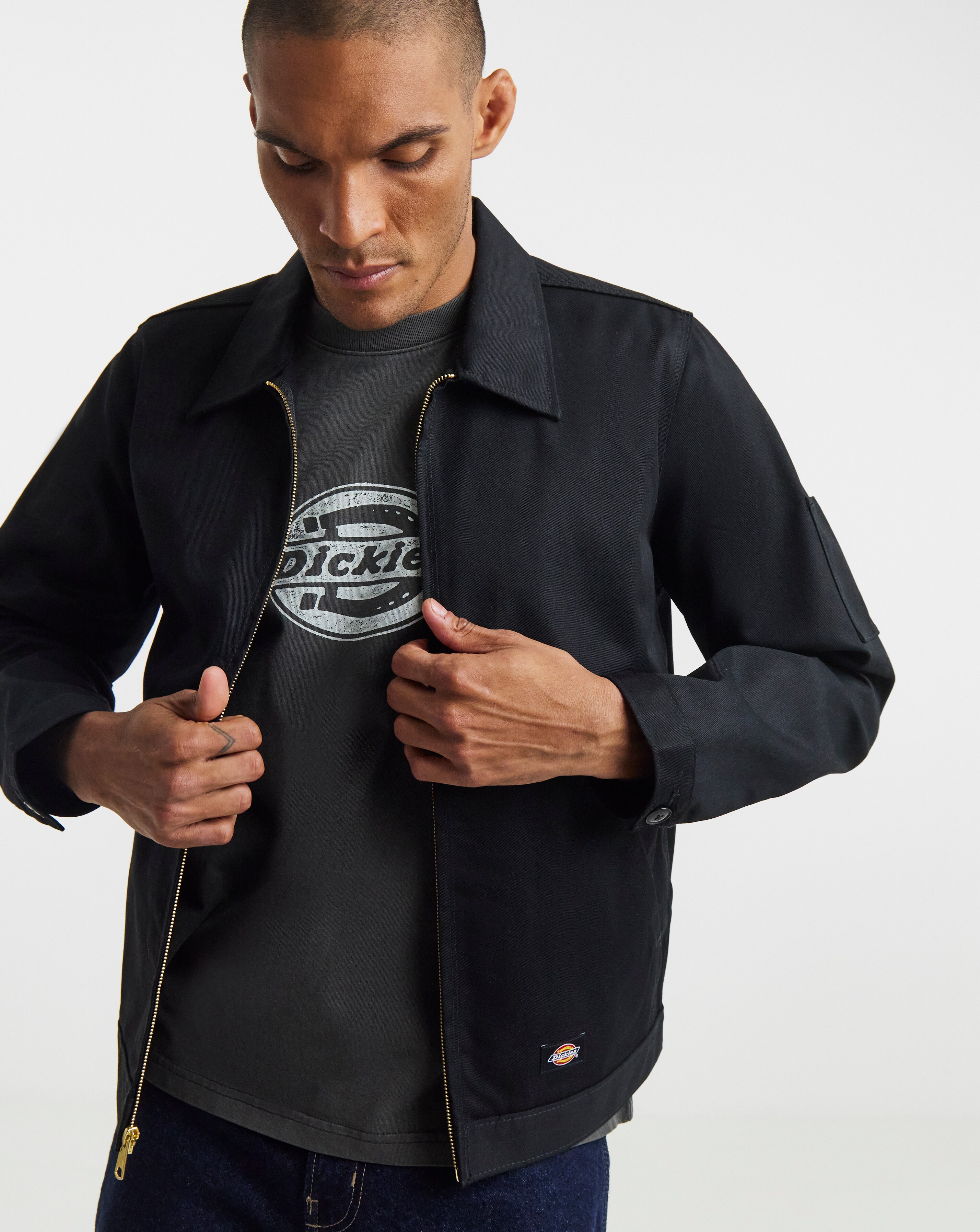 D555 Kent Harrington Jacket With Elasticated Rib Hem and Cuffs