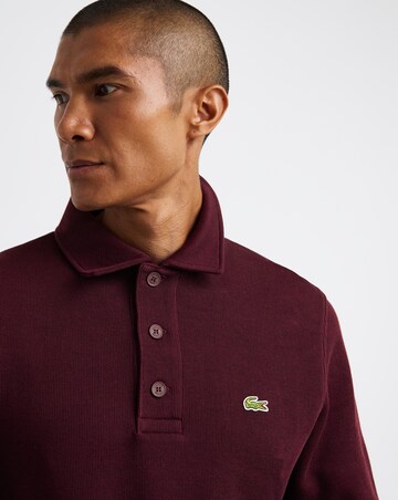 Lacoste Polo Collar Sweat - Burgundy
