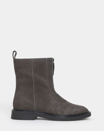 Jessy Zip Detail Ankle Boots - Wide Fit (E)