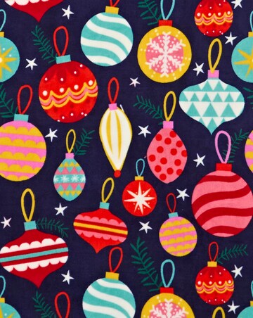Christmas Baubles Fleece Throw