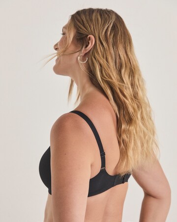 Pretty Secrets Bonded Smoothing Non Wired Balcony Bra Black