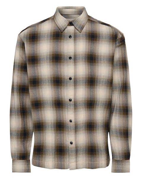 Only & Sons Kosta Long Sleeve Check Regular Fit Shirt - Natural Check
