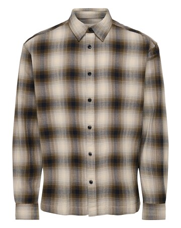 Only & Sons Kosta Long Sleeve Check Regular Fit Shirt - Natural Check