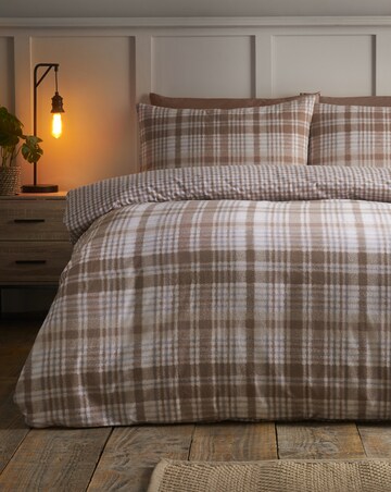 Catherine Lansfield Brushed Hamish Check Duvet Cover Set