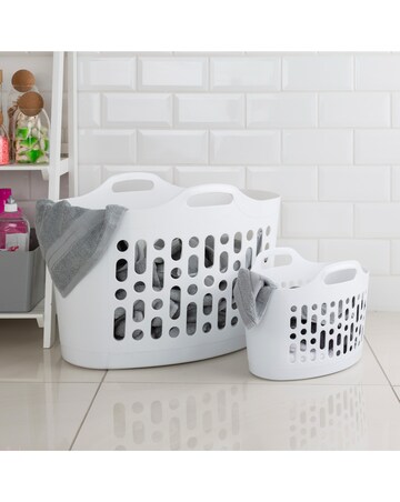 Wham Flexi Laundry 2 Piece Utility Basket Set 8L and 50L Set of 2