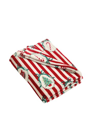Catherine Lansfield Christmas Vintage Stripe Throw
