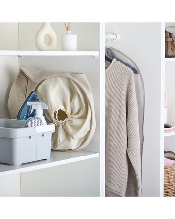 Minky 86L Round Laundry Hamper with Drawstring