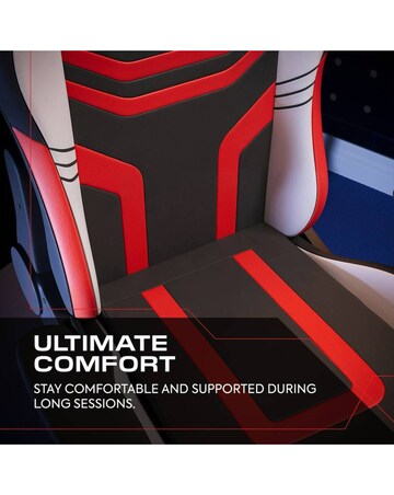 X Rocker Agility Compact Ergonomic PC Gaming Chair for Juniors - Red
