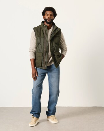 FatFace Broadsands Quilted Gilet (Regular & Tall) - Khaki