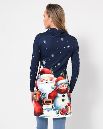 Joe Browns Roll Neck Christmas Graphic Tunic Top