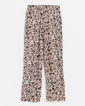 Pretty Secrets Button Through Revere Pyjama Set Animal Print