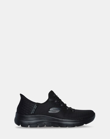 Skechers Black Slip In Summits Trainers - Wide Fit (E)