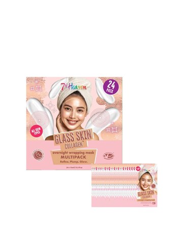 7th Heaven Glass Skin 24 Piece Collagen Face Mask Pack Worth 31 GBP