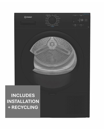 Indesit Heat Pump Tumble Dryer CYD92DBBUK 9KG Black + Installation