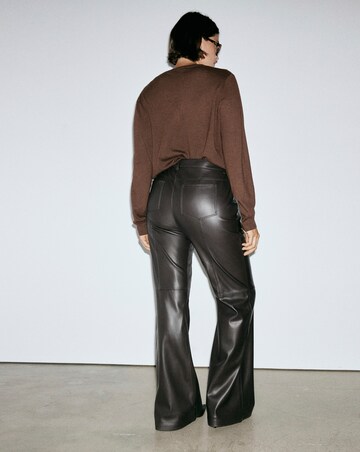 Mango Connie Faux Leather Flared Trouser