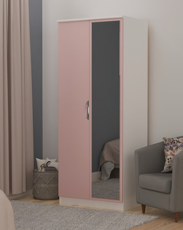 Haydn Ready Assembled 2 Door Mirrored Wardrobe - Kids
