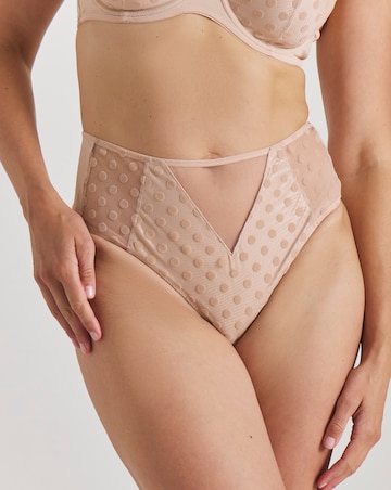 Pretty Secrets (2 Pack) Hannah Spot Full Brief Knickers Black/Almond