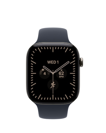 Apple Watch Series 12 GPS + Cellular 46mm - Titanium/Navy Blue Sport Band - S/M