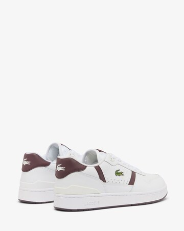Lacoste T-Clip Trainers - White/Burgundy