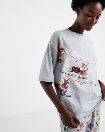 Pretty Secrets Dog Print Family Pyjamas - Womens