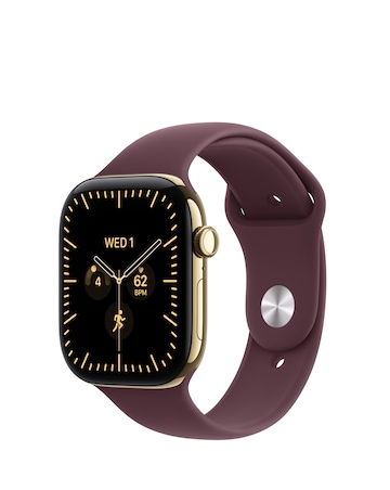 Apple Watch Series 12 GPS + Cellular 46mm - Gold Titanium/Burgundy Sport - M/L