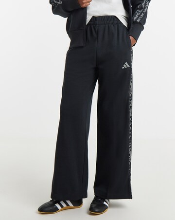 adidas 3 Stripe Leopard Print Wide Leg Pant