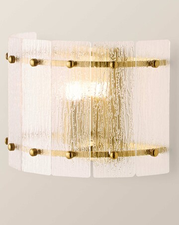ValueLights Darcy Brushed Gold Flush Wall Light